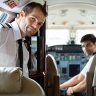 Two pilots on private jet